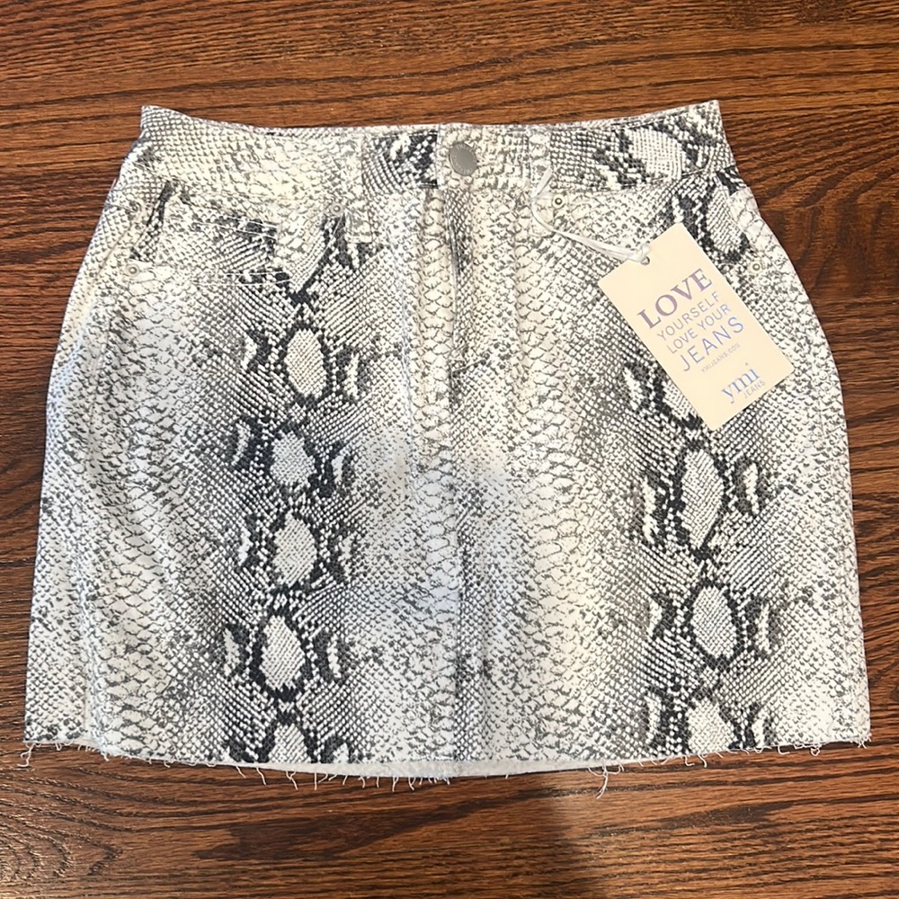 Snakeskin Jean skirt
